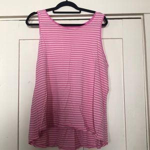 Old Navy pink striped tank top